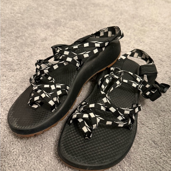 Chaco Shoes - Chaco Black and White Strappy Outdoor Sandals